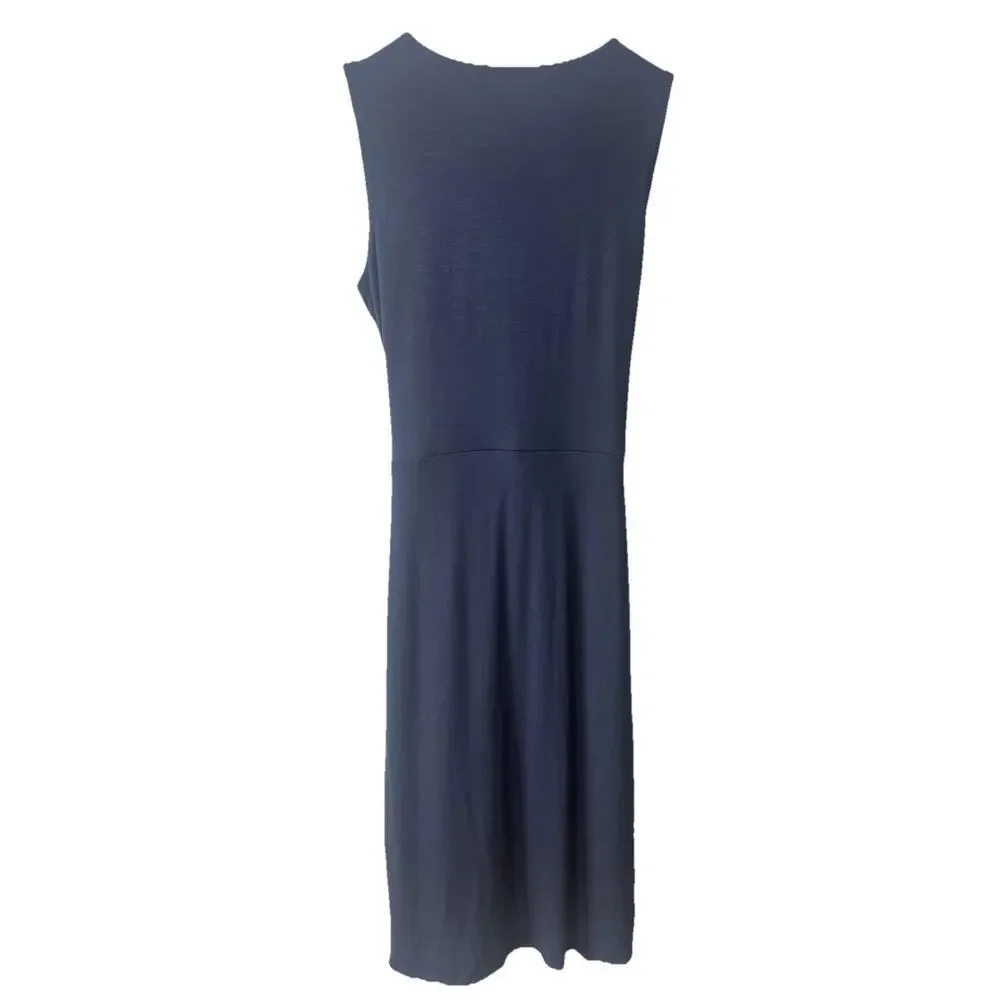 NWT $130 White house black market Dress Sleeveless Wrap Dress Womens WHBM 2